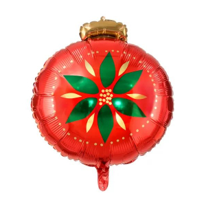 Folieballong Julkula Röd/Grön 45x45cm