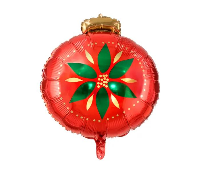 Folieballong Julkula Röd/Grön 45x45cm