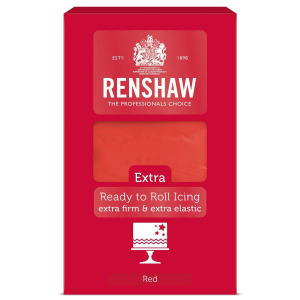 FYND 08/22 Renshaw - Röd Sockerpasta Red Rolled Fondant Extra 1kg