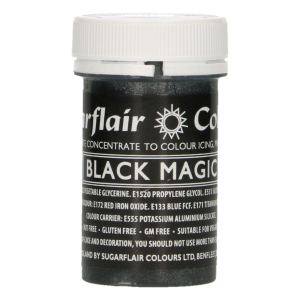 Sugarflair Paste Colour Satin BLACK MAGIC 25g