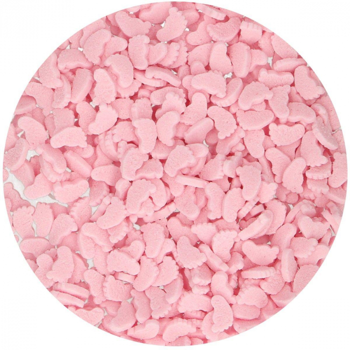 FunCakes - Babyfötter Pink/Rosa Baby Feet Girl Strössel 55g