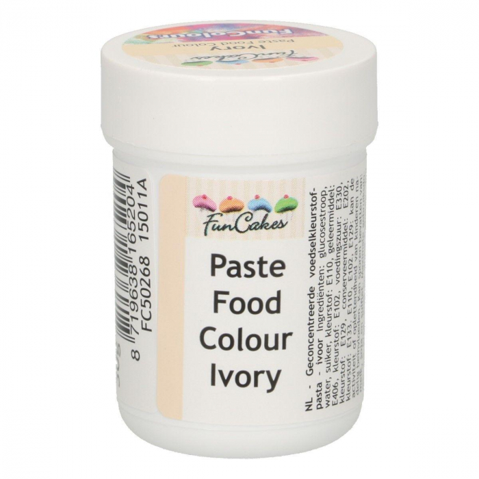 FYND 23/06 FunCakes - Ivory Pastafärg - Paste Food Colour 30g