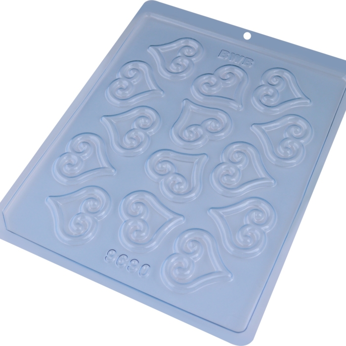 BWB Mold - Arabesco Coração 9690 - Pralinform Chokladform Hjärta