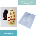 Pralinform Mönstrat Ägg 500g - Chokladform - BWB 9552 - Special 3 Part Mold