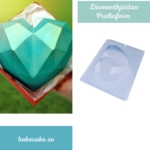 Pralinform Diamant Hjärta 500g Chokladform - BWB 9838 - Special 3 Part Mold