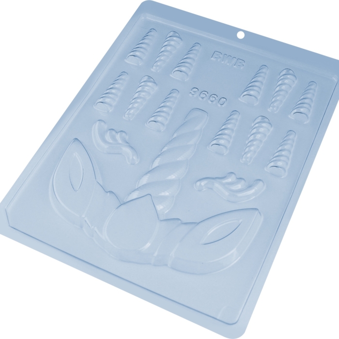 BWB Simple Mold - Chifre Unicórnio 9660 - Pralinform Chokladform Unicorn horn