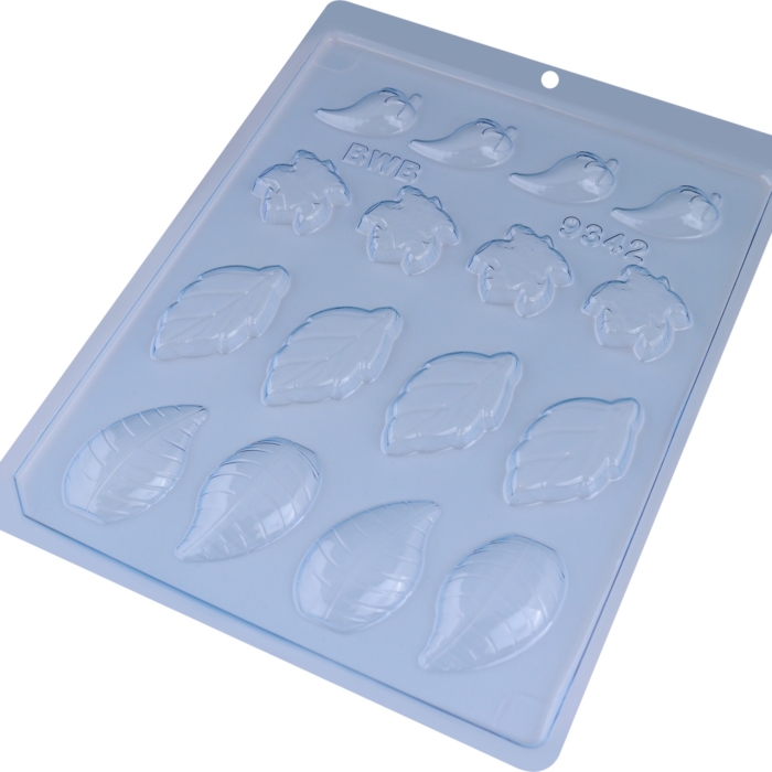 BWB Simple Mold - Folhas 9342 - Pralinform Löv 16st Chokladform