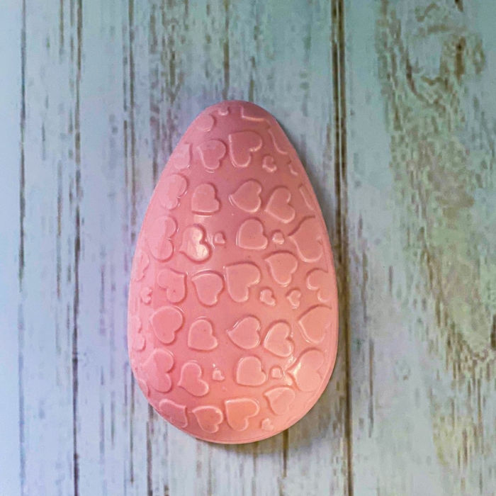 BWB 9440 - Special 3-Part Mold - Pralinform Ägg med Hjärtan 350g, Chokladform