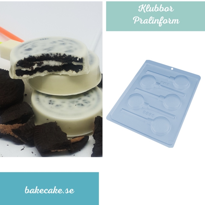 BWB Simple Mold-9593 -Pralinform Klubbor Chokladform