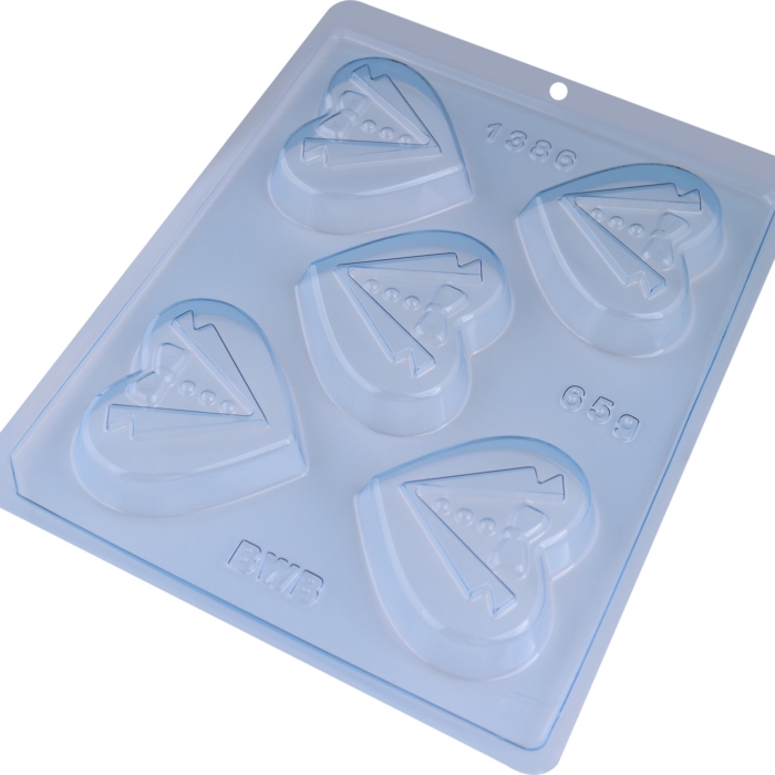 BWB Simple Mold - Coração Fraque 1386 - Pralinform Chokladform Hjärta
