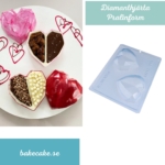 Pralinform Diamanthjärta Heart 2st - BWB 10164 - Special 3 Part Mold