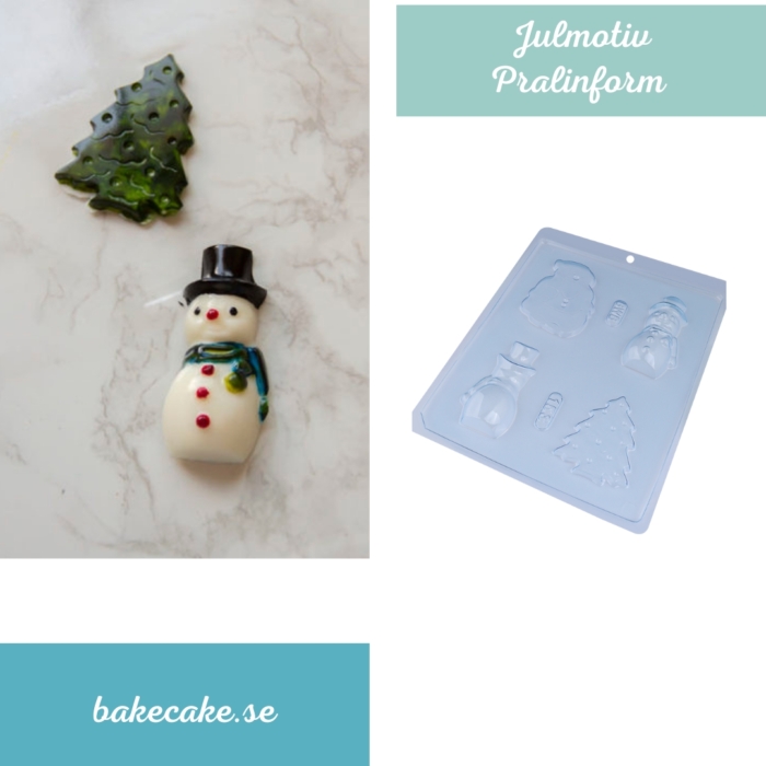 Pralinform Julmotiv Tomte Gran - BWB Simple Mold 153