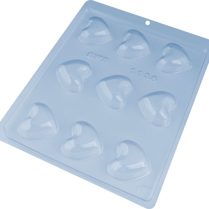 BWB Simple Mold -Bombom Coraçãozinho 1138 - Pralinform Chokladform Hjärtan
