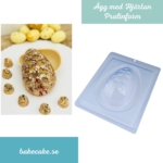 Pralinform Ägg med Hjärta - Chokladform - BWB 9563 - Special 3 Part Mold