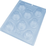 Pralinform Kupol med Blomma Chokladform - BWB 915 - Special 3 Part Mold