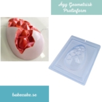Pralinform Ägg Geometrisk Chokladform  - BWB 10134 - 3 Part Mold