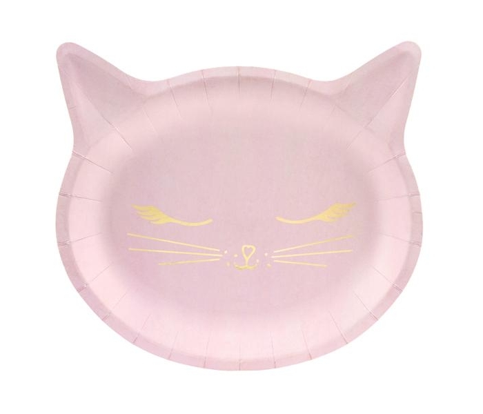 Papptallrikar Rosa - Meow Party