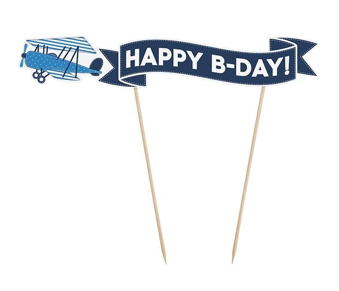 Caketopper Flygplan Banderoll