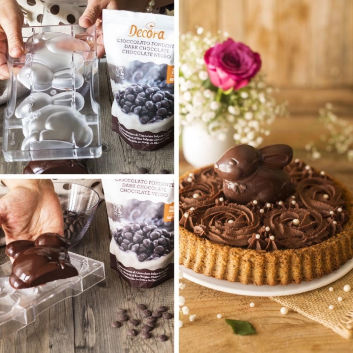 Chokladform Pralinform Kanin 3D Liten Polykarbonat - Decora
