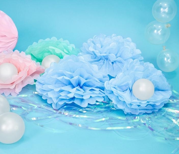 Pom Pom Ljusblå, 25cm