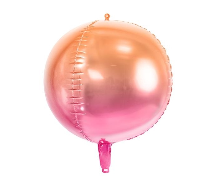 Stor Klotballong 35cm - Ombre Orange Rosa