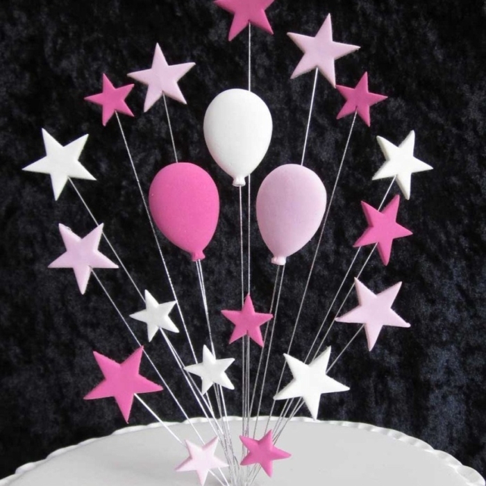 Cake Topper Stjärnor Ballonger
