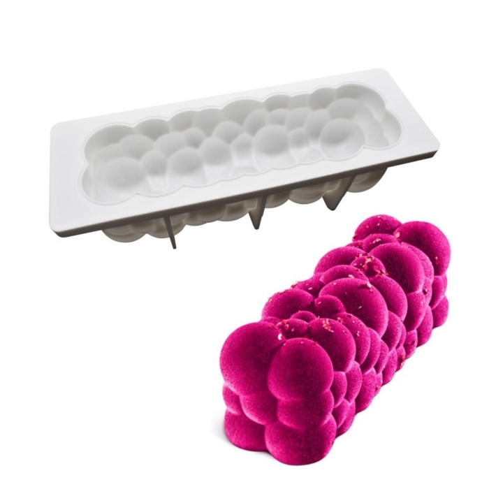 3D Bolle avlång SIlikonform Bubble Mousseform Bubblig