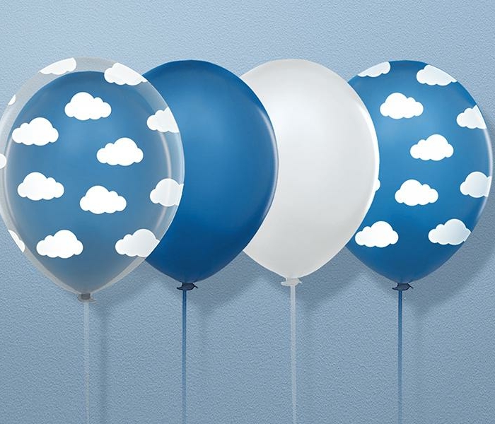 Ballonger Moln - Vit 30cm