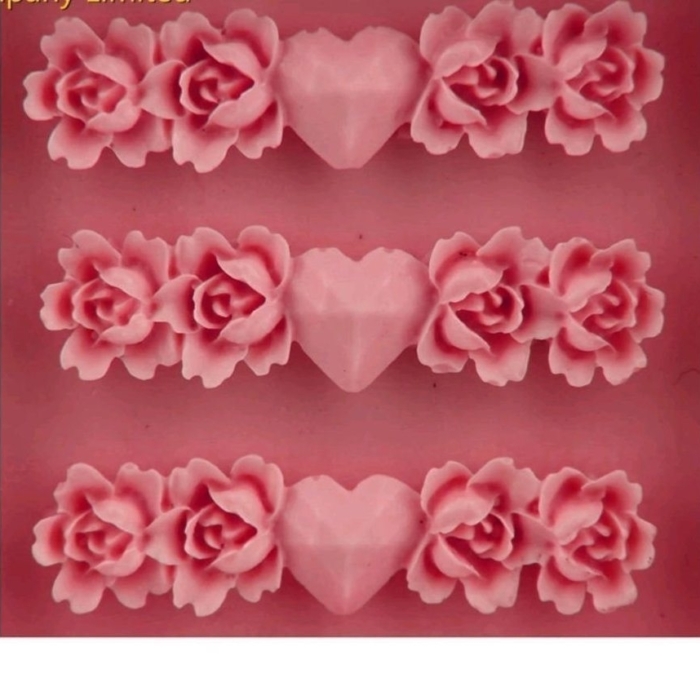 Silikonform Ros Rosor Blomma Pressform Kant Gjutform