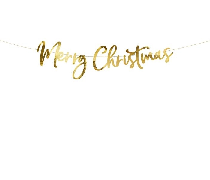Merry Christmas Guld - Banner
