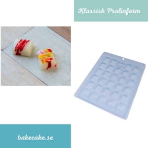 Pralinform Fyrkant Texturerad Chokladform - BWB 324