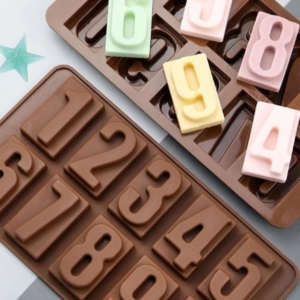 Stora Siffror 1-9 SIlikonform Chokladform Pralinform Choklad Gjutform Bakform
