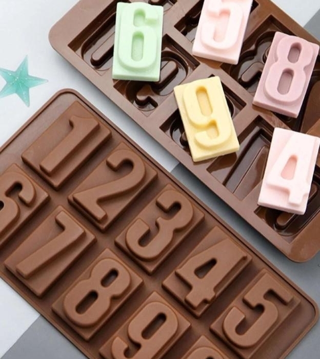 Stora Siffror 1-9 SIlikonform Chokladform Pralinform Choklad Gjutform Bakform