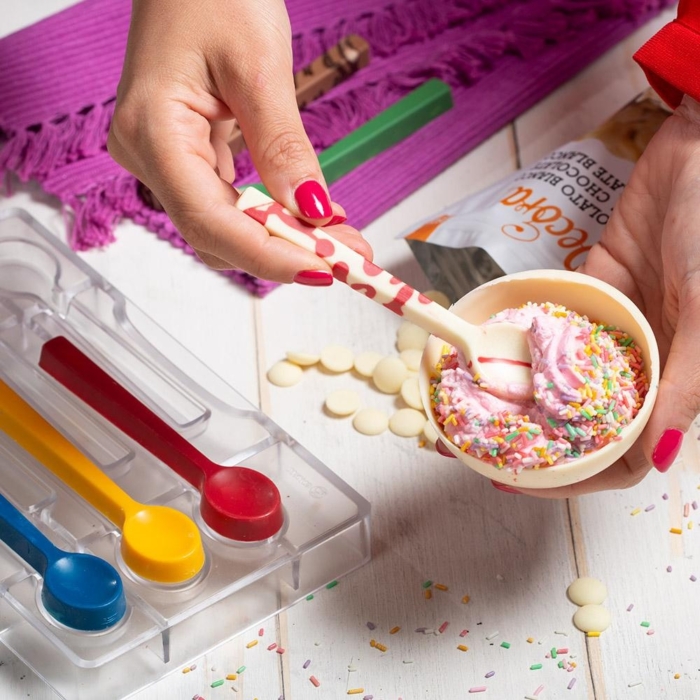 Semisfär Halvkupol med botten Pralinform 5st Polykarbonat Chokladform - Decora