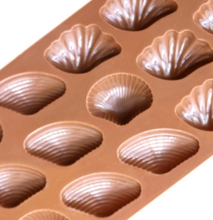 Shells Snäckor Olika 15st Pralin Silikonform Form Choklad