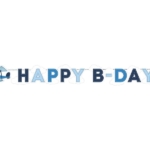 Banner Little Plane Happy Birthday Blå