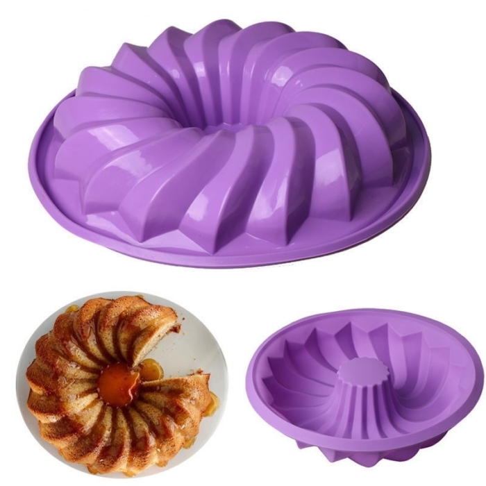 Silikonform Bakform Sockerkaka Spiral