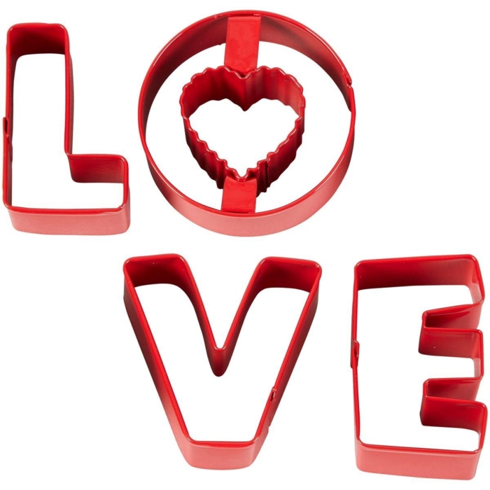 Utstickare Love Set 4st - Wilton
