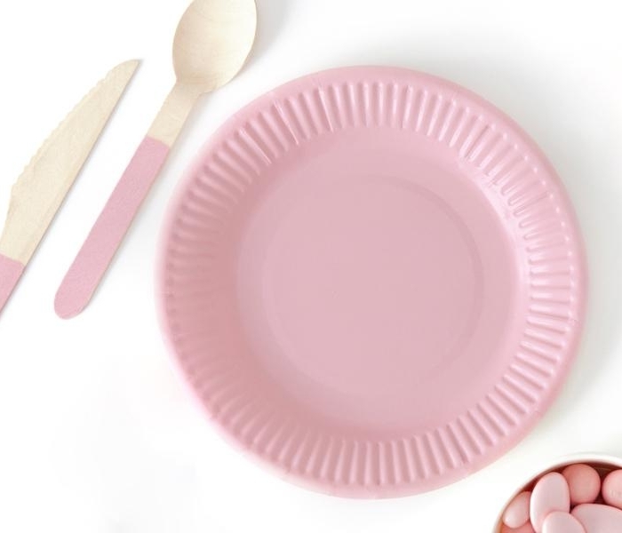 Papptallrikar Rosa 18cm, 6-Pack