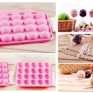 Cake Pops Silikonform 2 Delar Med Pinnar Form Klubbor Pinnar Form Bakform