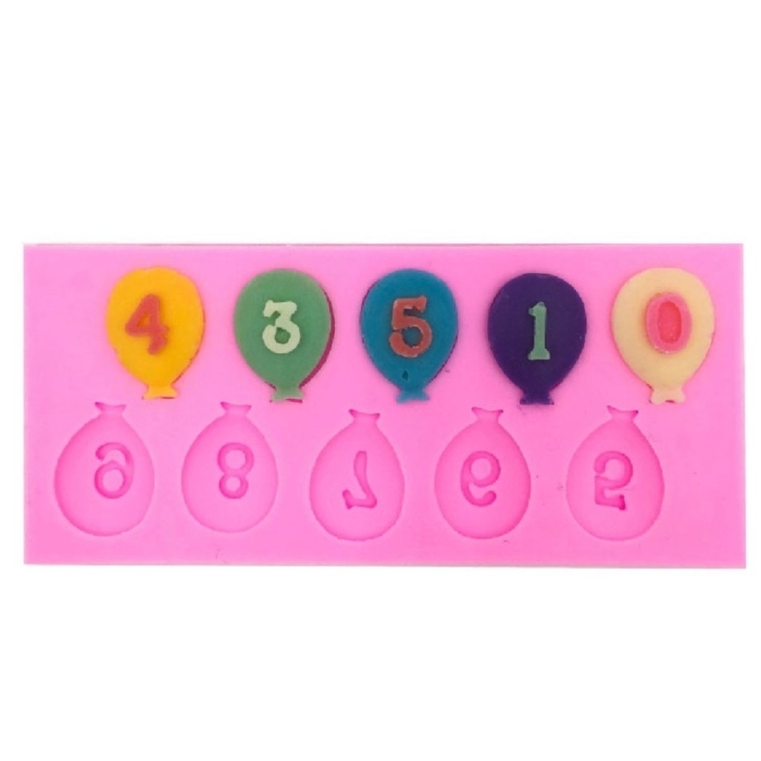 10 Ballonger Siffror 0-9 Silikonform