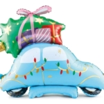 Folieballong Christmas Car Julbil  102x107 cm