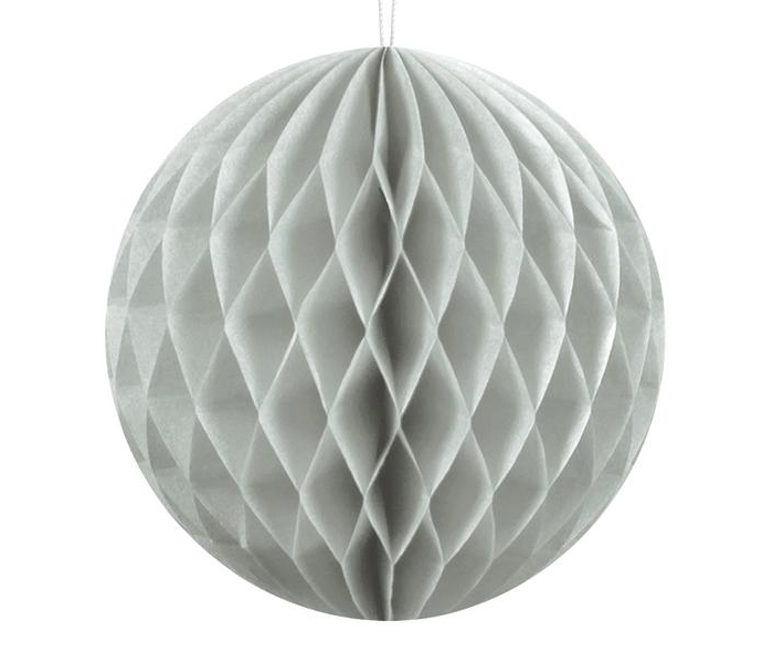 Honeycomb Grå 10cm - PartyDeco