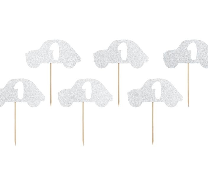 Cake Picks - 1st Birthday - Silverbil 6-Pack