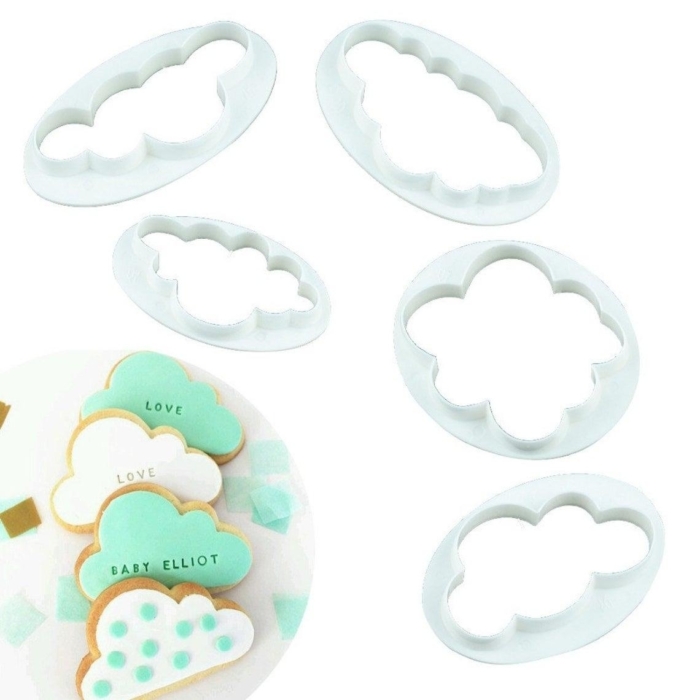 Moln Utstickare 5st | Cloud Cookie Cutter | BakeCake