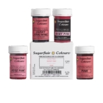 Sugarflair Paste Colour Pink/Rosa Set 4st