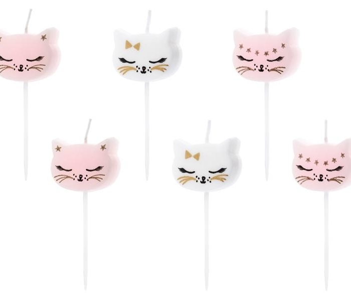 Tårtljus Katt - Meow Party
