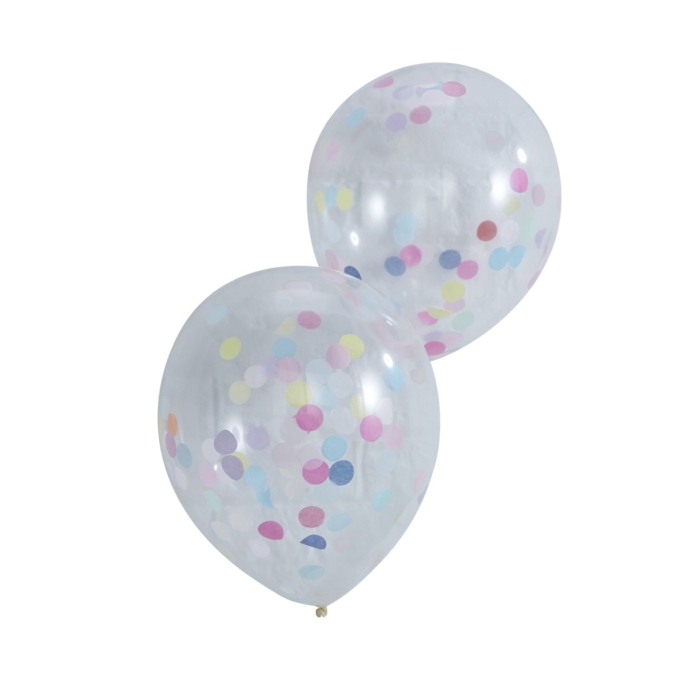 Konfetti Ballonger 30cm - 5-Pack