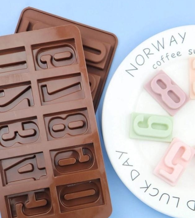 Stora Siffror 1-9 SIlikonform Chokladform Pralinform Choklad Gjutform Bakform
