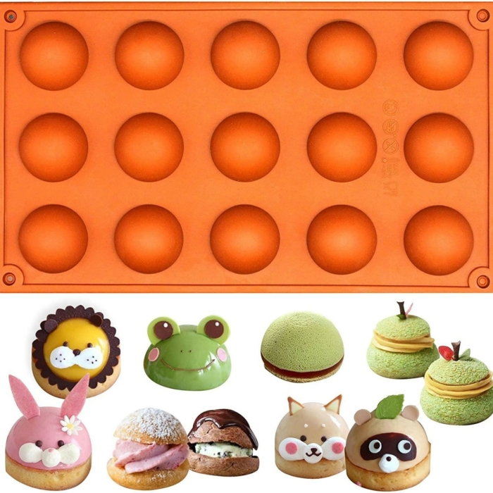 Halvklot 15st SIlikonform | Mousseform Chokladform